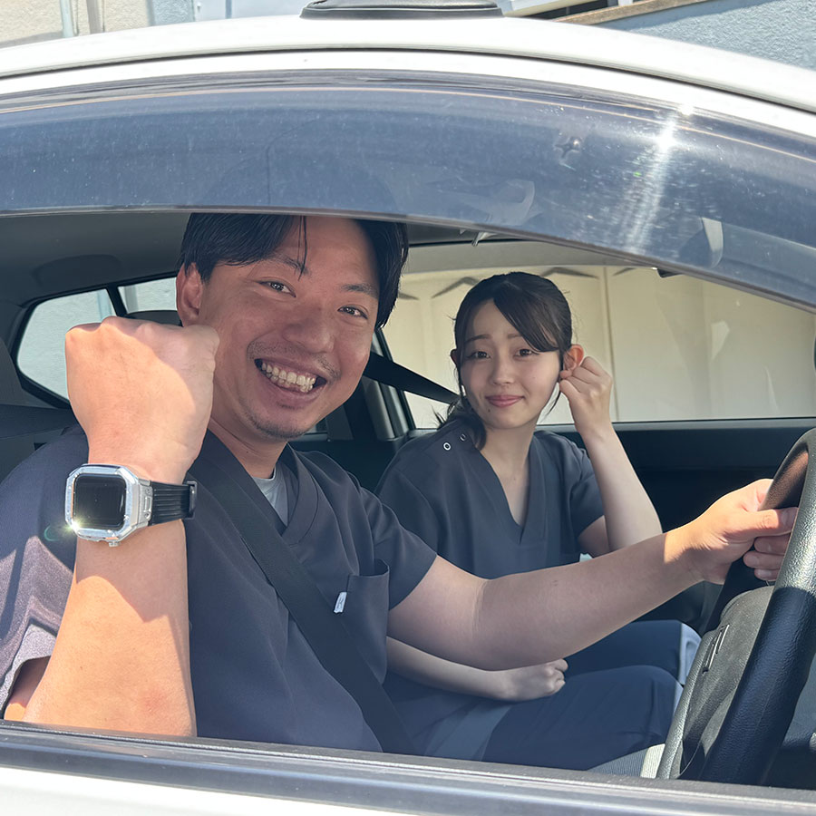 先輩看護師に同行訪問